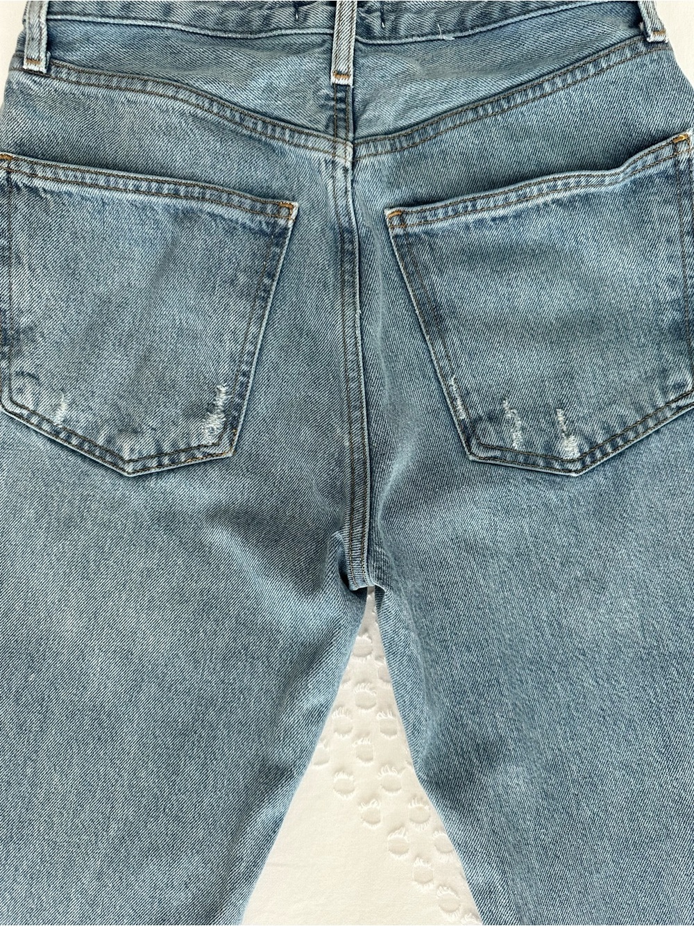 Agolde Lana Straight Leg Jean- Light Blue Wash Size 25 - Picture 10 of 15